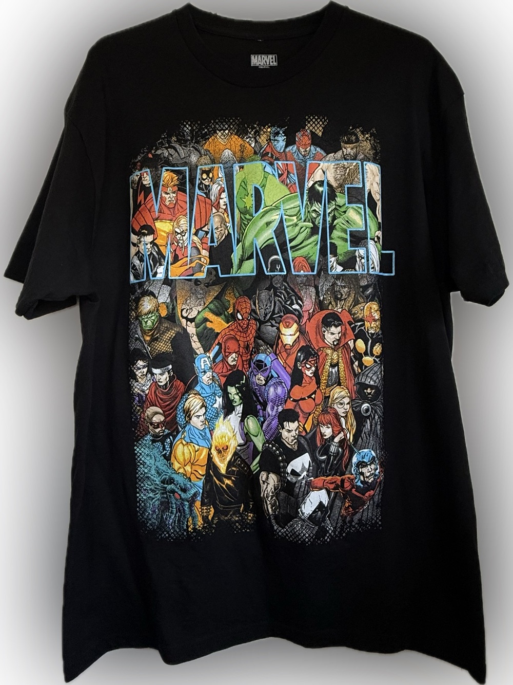 Marvel Superhero Collage Adult T-Shirt Size XL